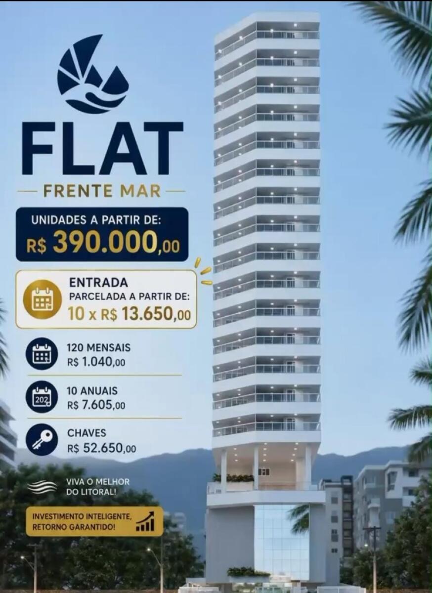 Apartamento com 1 quarto e 40 m² em Boqueirão, Praia Grande