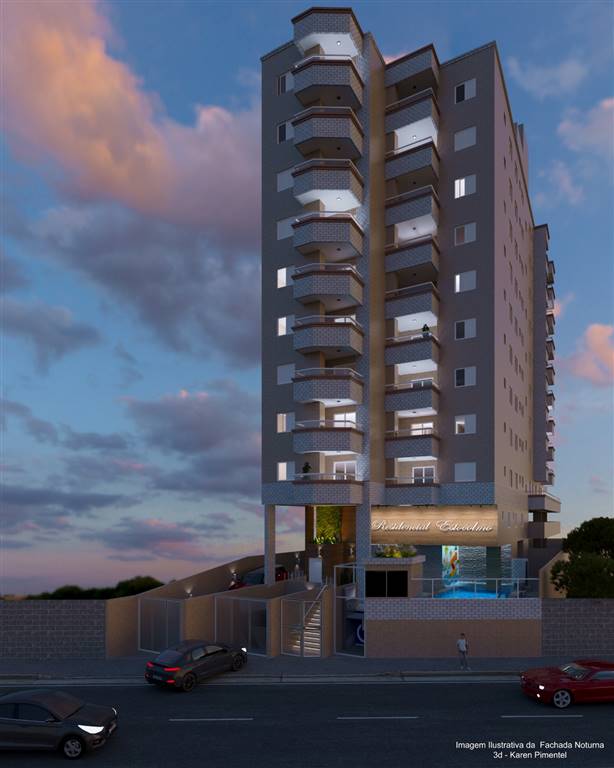 Apartamento com 2 quartos e 53 m² em Ocian, Praia Grande