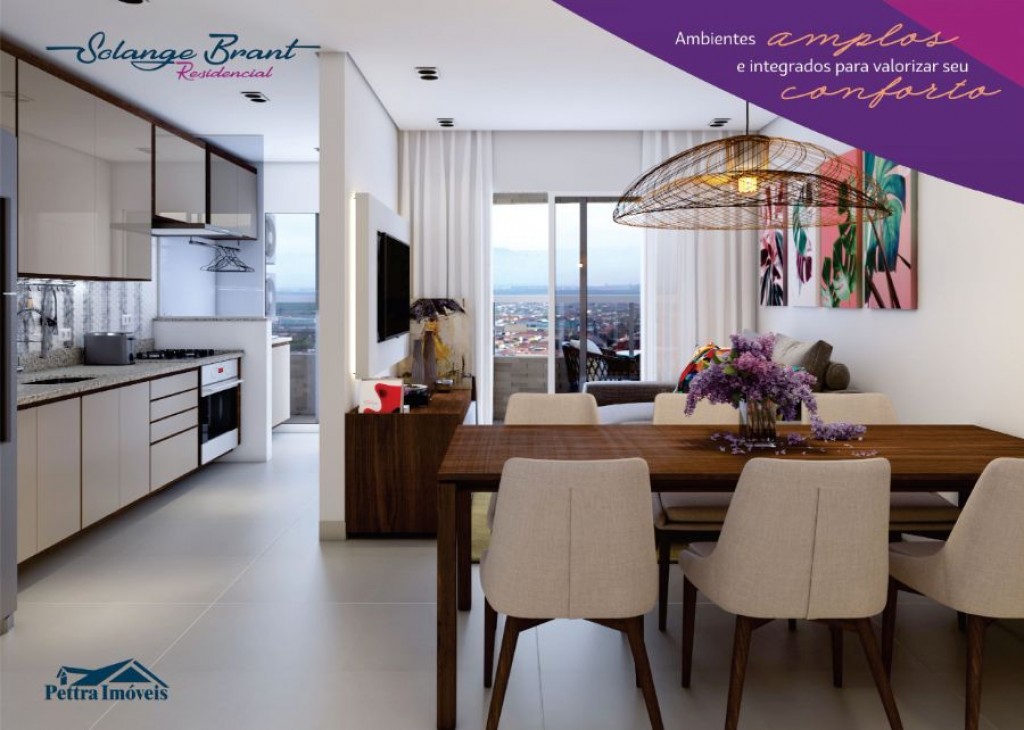 Apartamento com 1 quarto e 42 m² em Ocian, Praia Grande