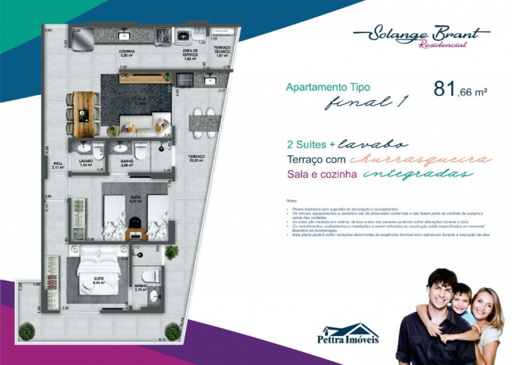 Apartamento com 1 quarto e 42 m² em Ocian, Praia Grande