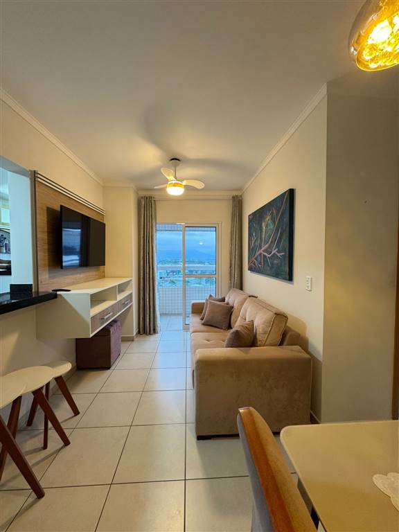 Apartamento com 1 quarto e 57 m² em Vila Guilhermina, Praia Grande