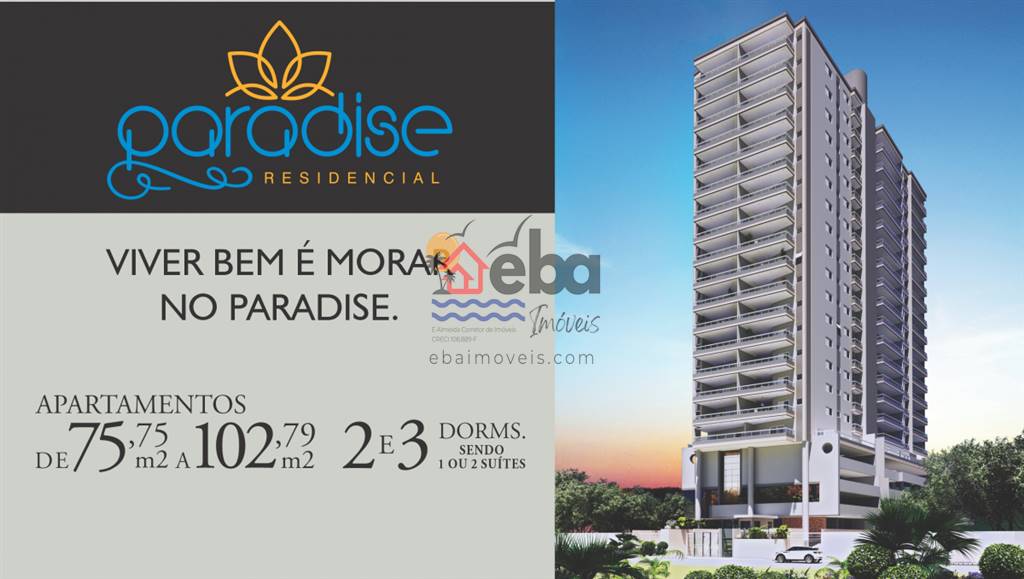 Apartamento com 2 quartos e 75 m² em Vila Guilhermina, Praia Grande