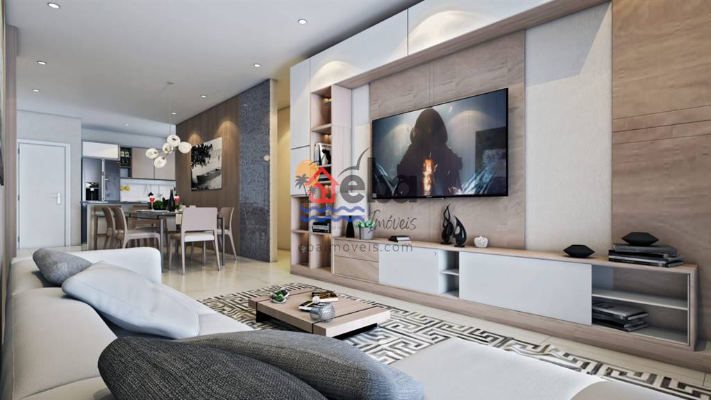 Apartamento com 2 quartos e 75 m² em Vila Guilhermina, Praia Grande