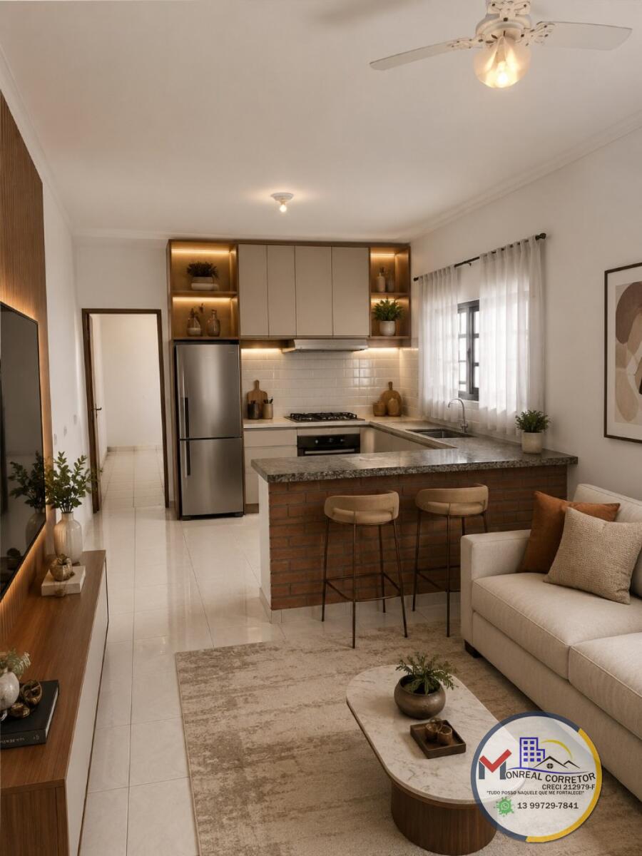 Casa com 2 quartos e 72 m² em Centro, Mongaguá