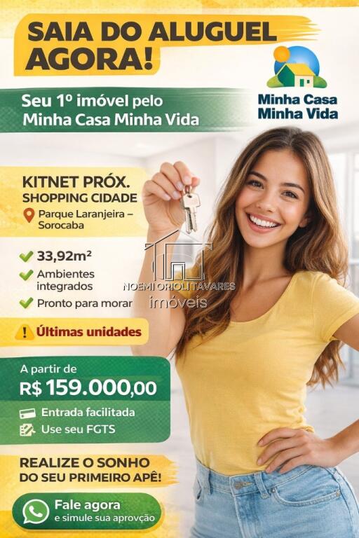 Apartamento com 1 quarto e 33 m² em Vila Aeroporto, Sorocaba
