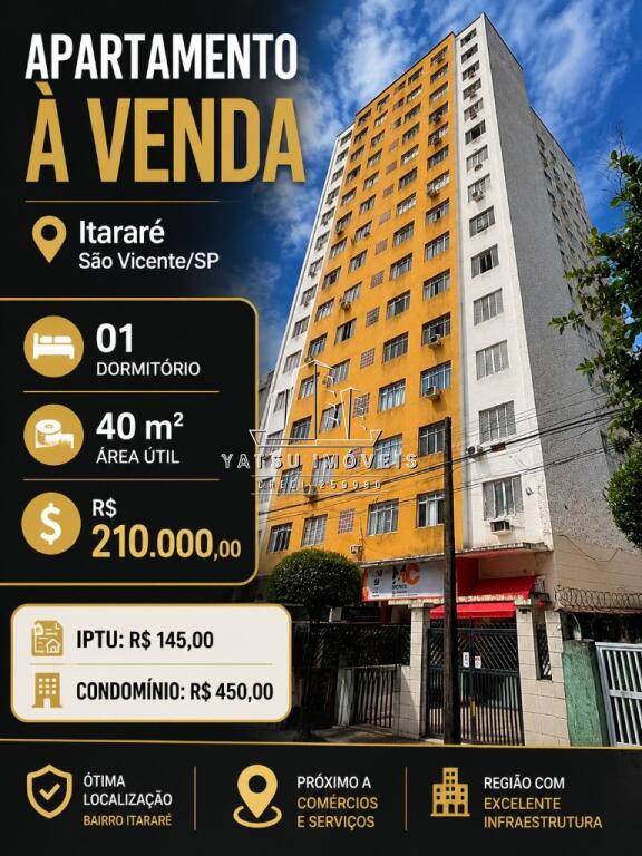 Apartamento com 1 quarto e 40 m² em Vila Tupi, Praia Grande