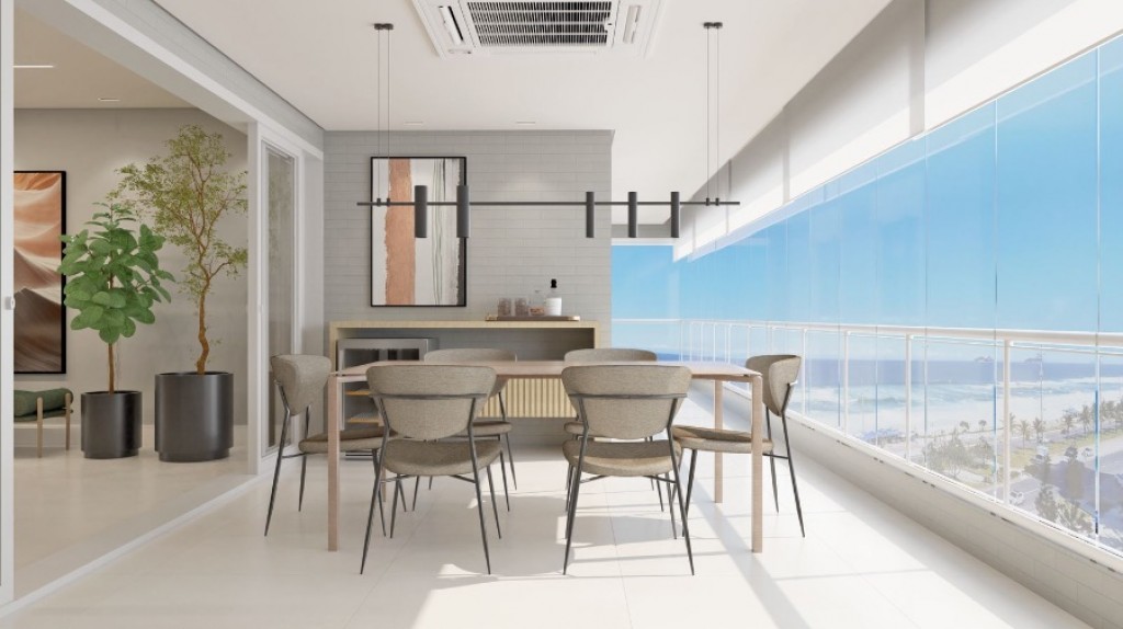 Apartamento com 3 quartos e 132 m² em Boqueirão, Praia Grande