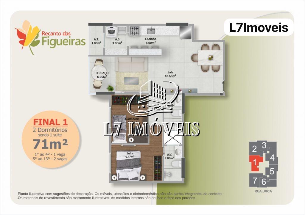 Apartamento com 2 quartos e 71 m² em Canto Do Forte, Praia Grande