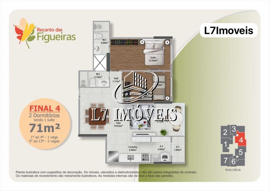 Apartamento com 2 quartos e 71 m² em Canto Do Forte, Praia Grande