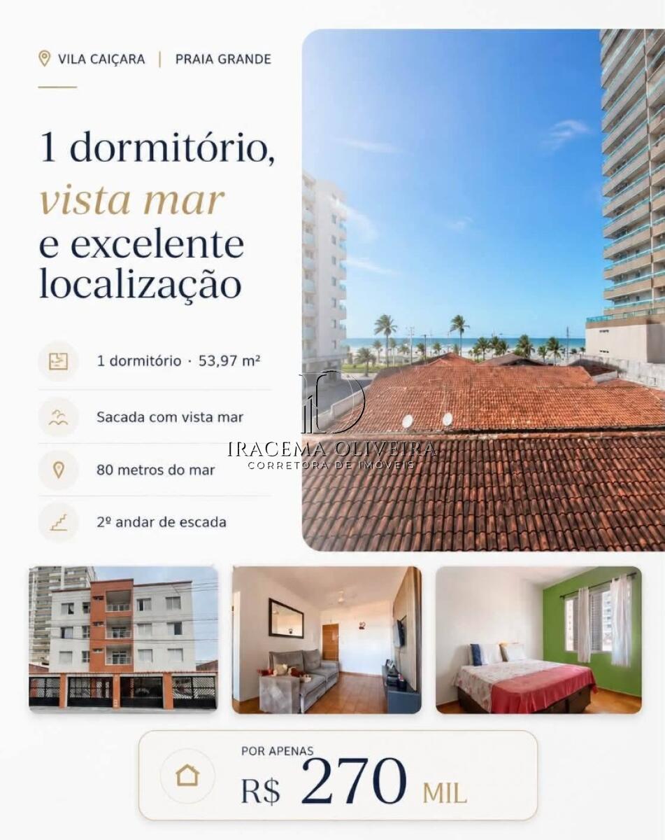 Apartamento com 1 quarto e 53 m² em Vila Caiçara, Praia Grande
