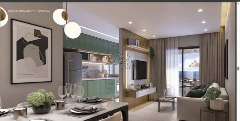 Apartamento com 2 quartos e 47 m² em Vila Caiçara, Praia Grande