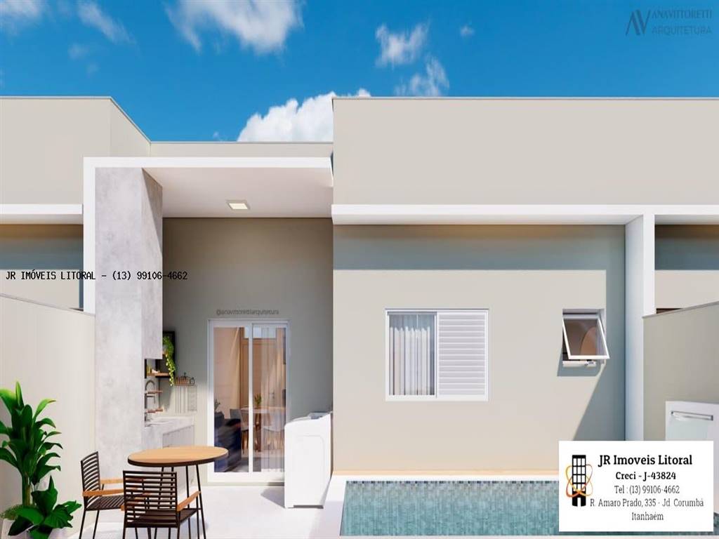 Casa com 2 quartos e 51 m² em Jardim Belas Artes, Itanhaém