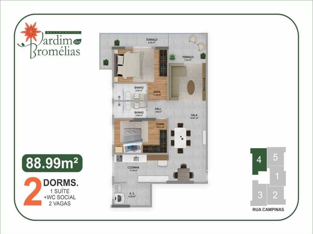 Apartamento com 2 quartos e 88 m² em Ocian, Praia Grande