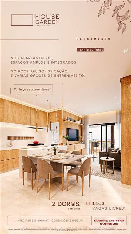 Apartamento com 2 quartos e 73 m² em Ocian, Praia Grande