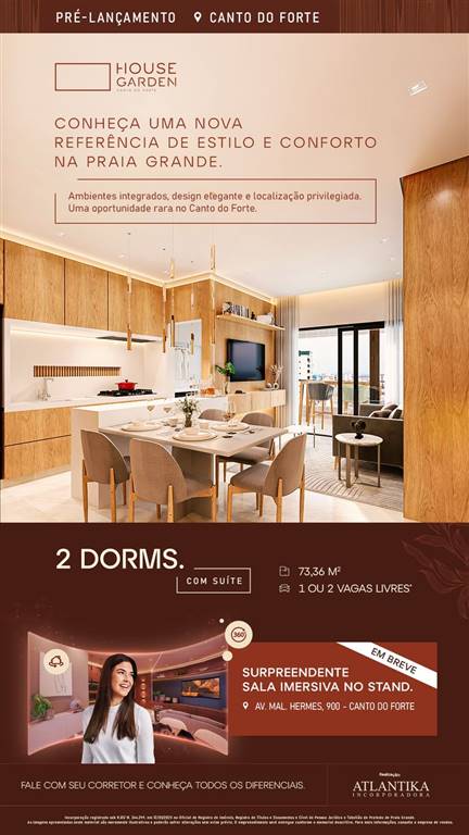 Apartamento com 2 quartos e 73 m² em Ocian, Praia Grande