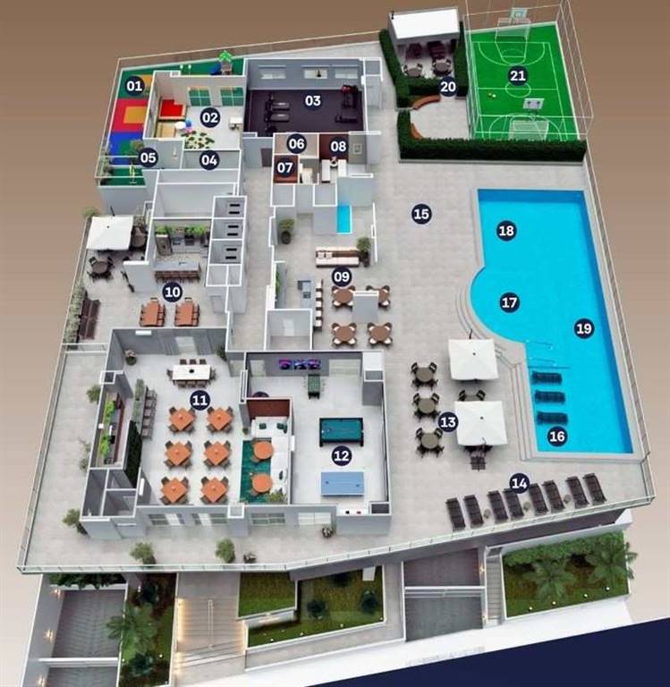 Apartamento com 3 quartos e 95 m² em Ocian, Praia Grande