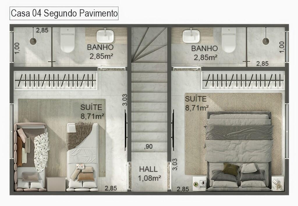 Casa com 2 quartos e 92 m² em Ocian, Praia Grande