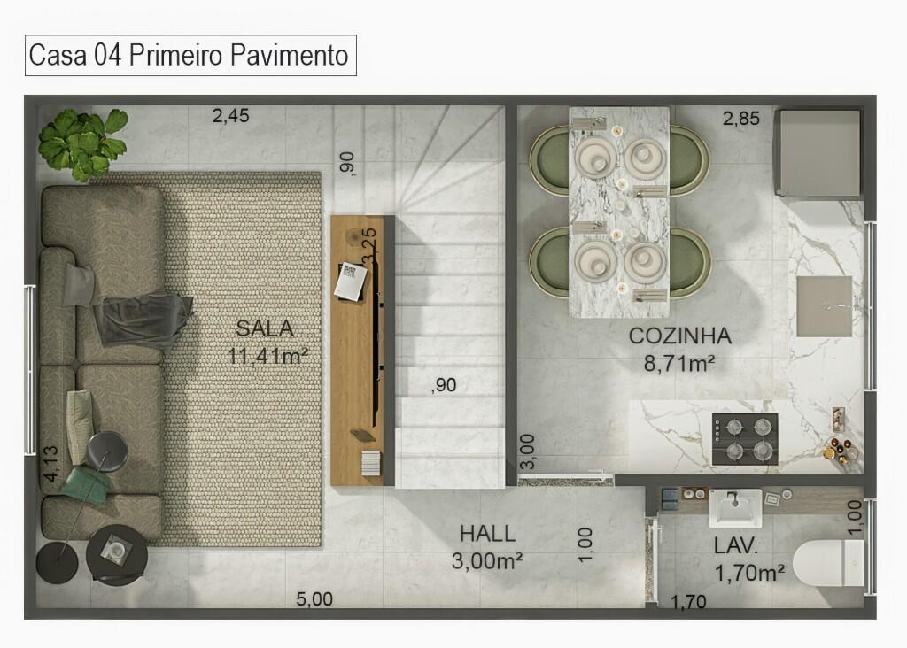 Casa com 2 quartos e 92 m² em Ocian, Praia Grande