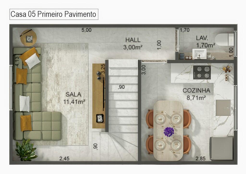 Casa com 2 quartos e 103 m² em Ocian, Praia Grande