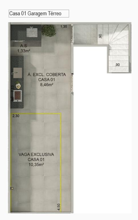 Casa com 2 quartos e 102 m² em Ocian, Praia Grande