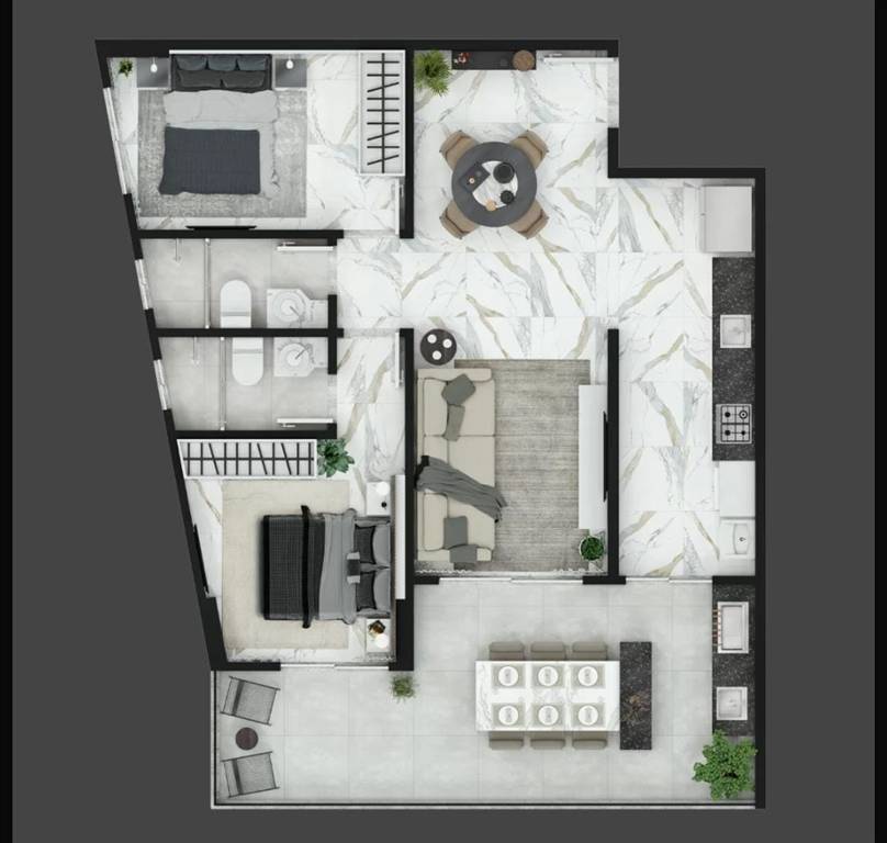 Apartamento com 2 quartos e 81 m² em Vila Caiçara, Praia Grande