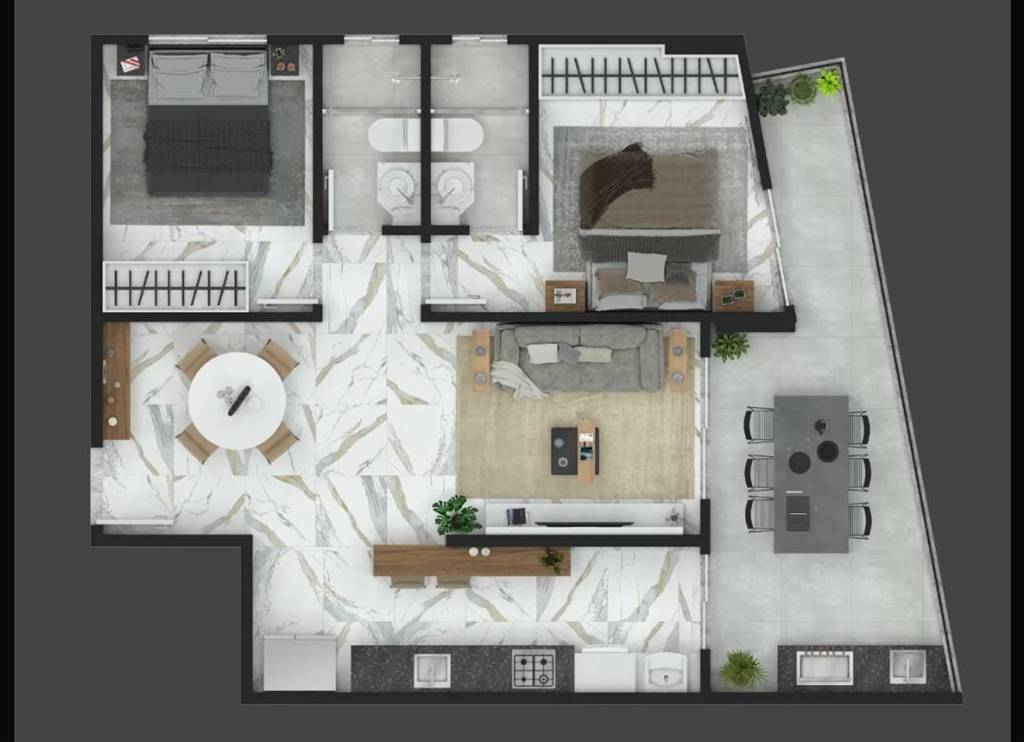 Apartamento com 2 quartos e 81 m² em Vila Caiçara, Praia Grande