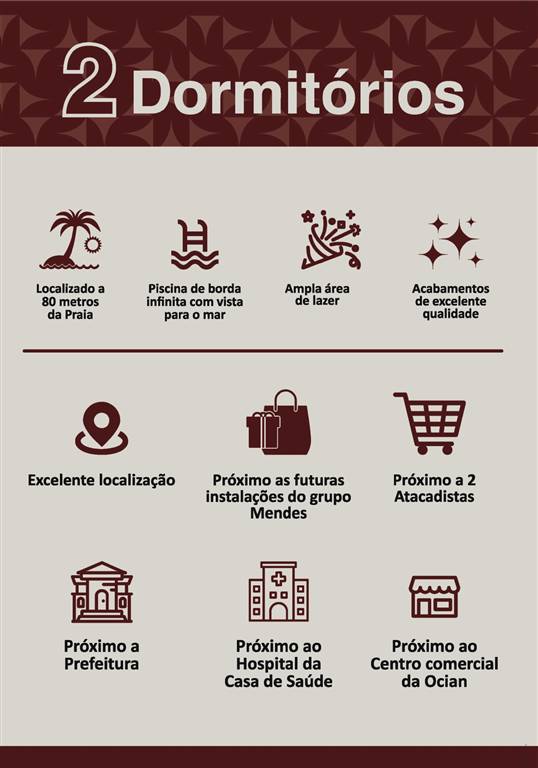 Apartamento com 2 quartos e 59 m² em Vila Caiçara, Praia Grande