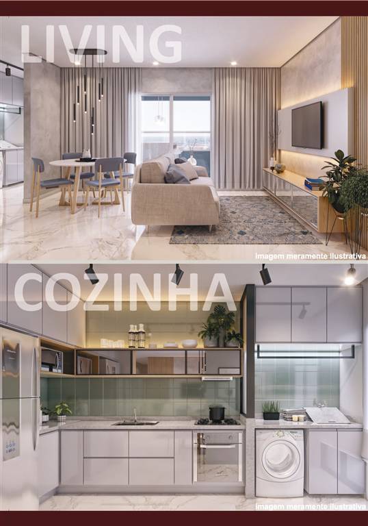 Apartamento com 2 quartos e 59 m² em Vila Caiçara, Praia Grande