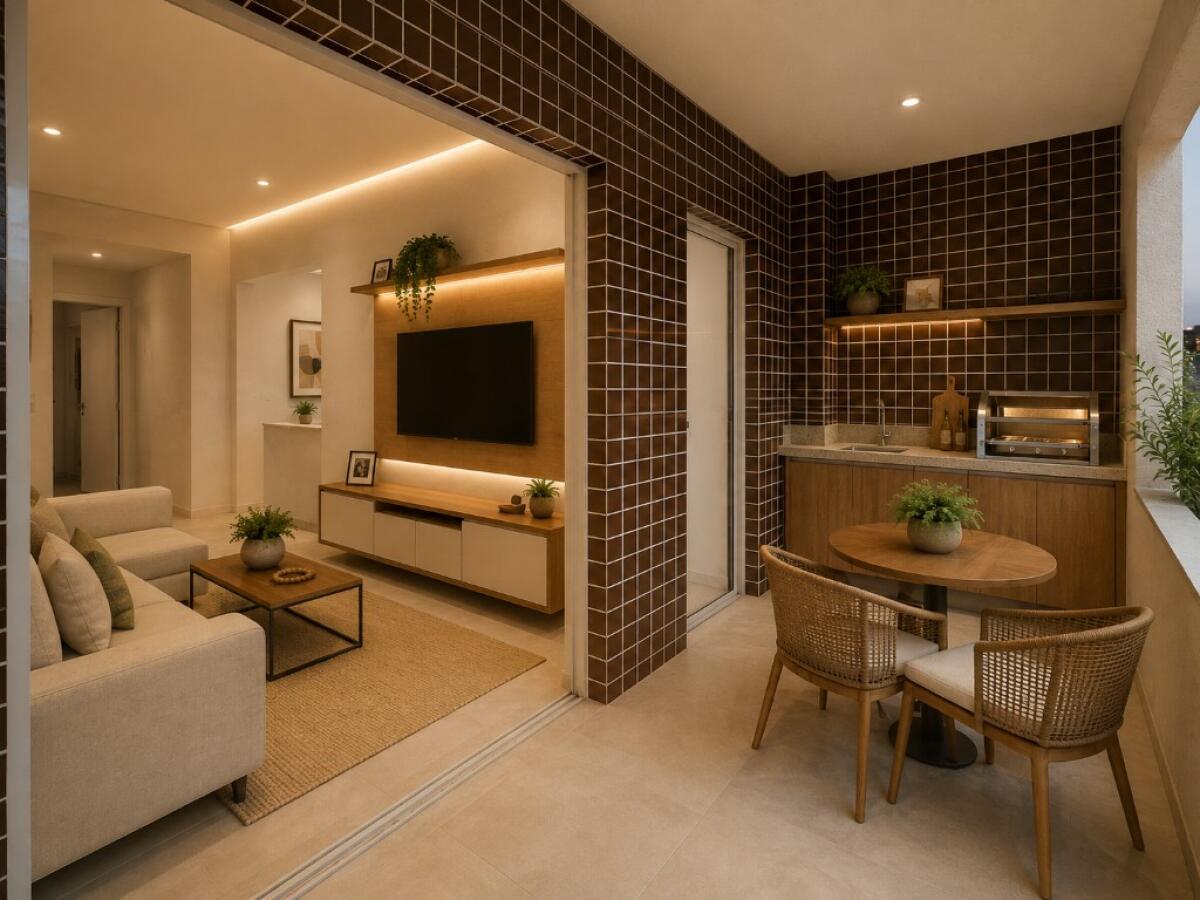 Apartamento com 1 quarto e 49 m² em Vila Caiçara, Praia Grande