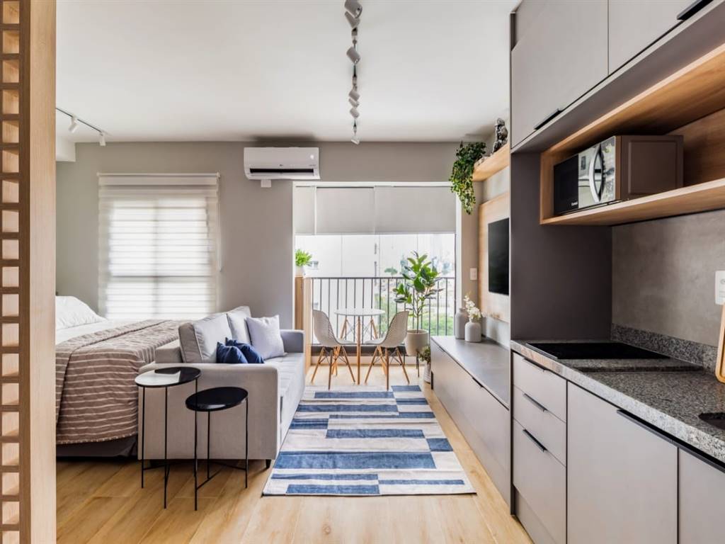 Apartamento com 1 quarto e 28 m² em Vila Guilhermina, Praia Grande
