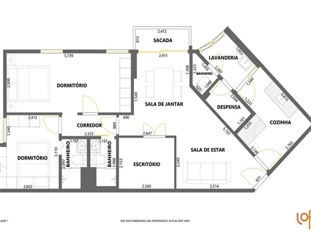 Apartamento com 3 quartos e 76 m² em Vila Guilhermina, Praia Grande