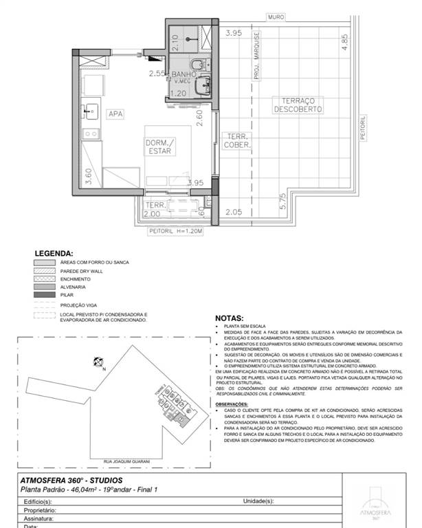 Apartamento com 1 quarto e 46 m² em Vila Guilhermina, Praia Grande